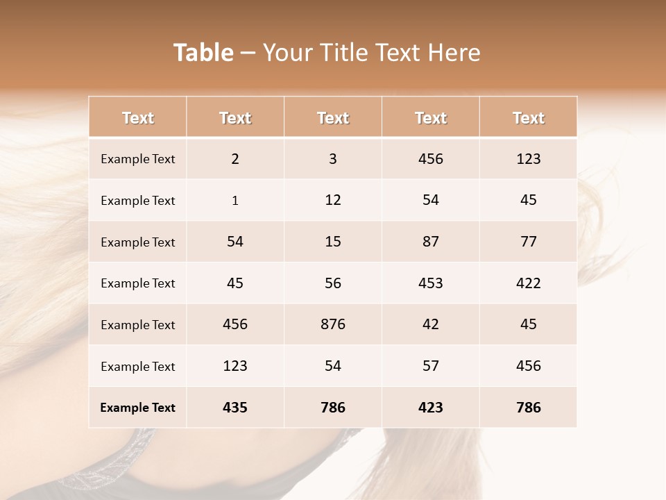 Beauty Caucasian Tousled PowerPoint Template