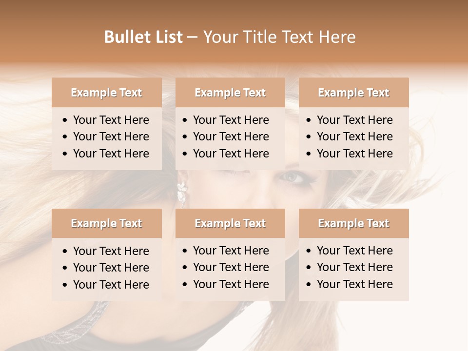 Beauty Caucasian Tousled PowerPoint Template