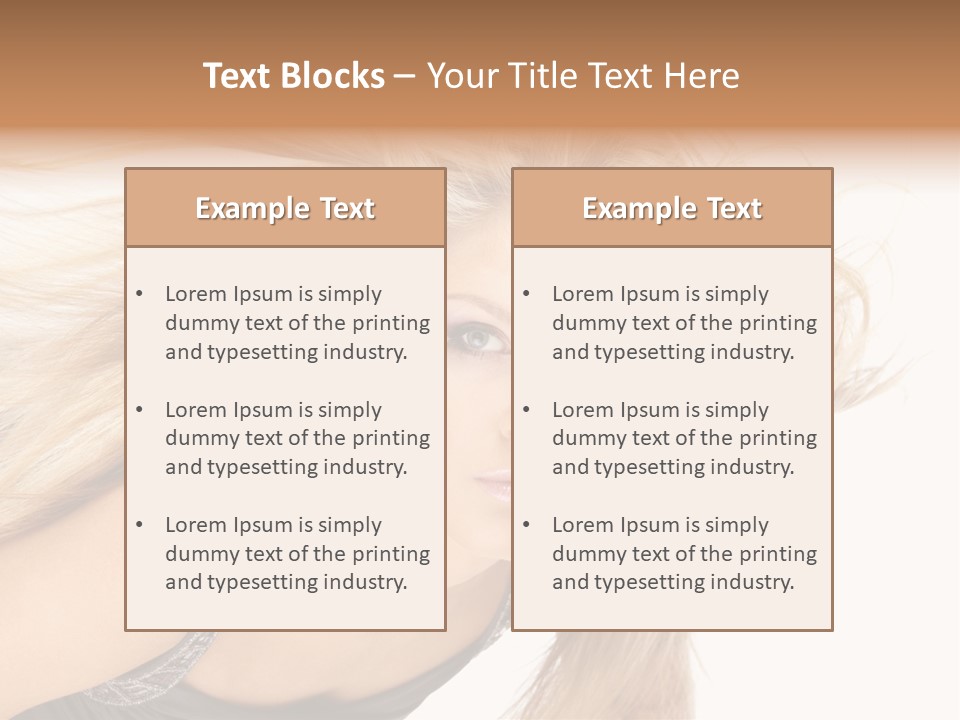 Beauty Caucasian Tousled PowerPoint Template