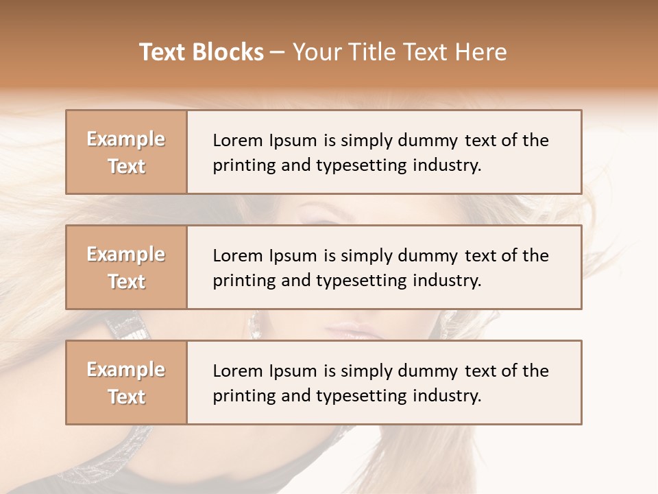 Beauty Caucasian Tousled PowerPoint Template