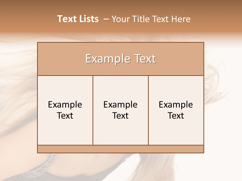 Beauty Caucasian Tousled PowerPoint Template