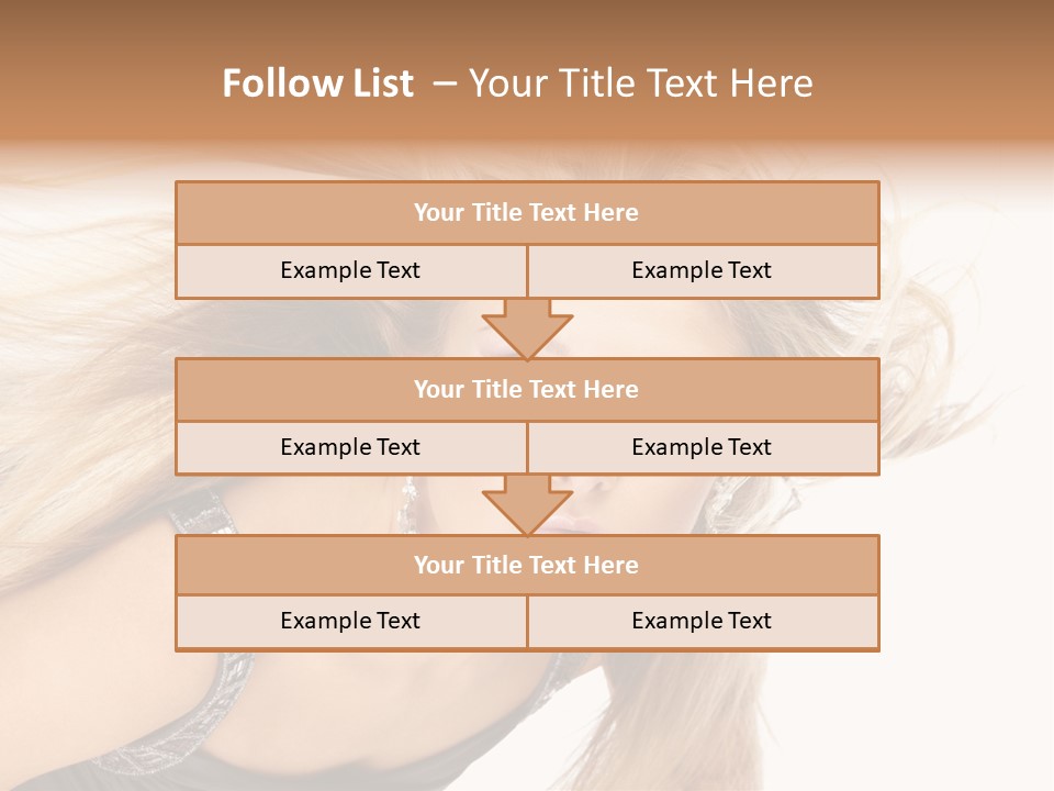 Beauty Caucasian Tousled PowerPoint Template