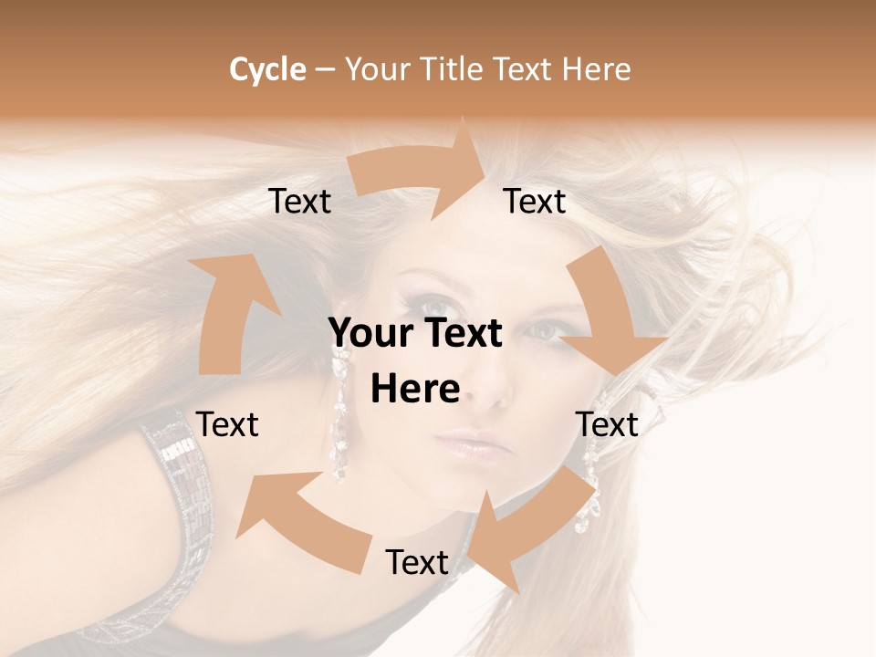 Beauty Caucasian Tousled PowerPoint Template