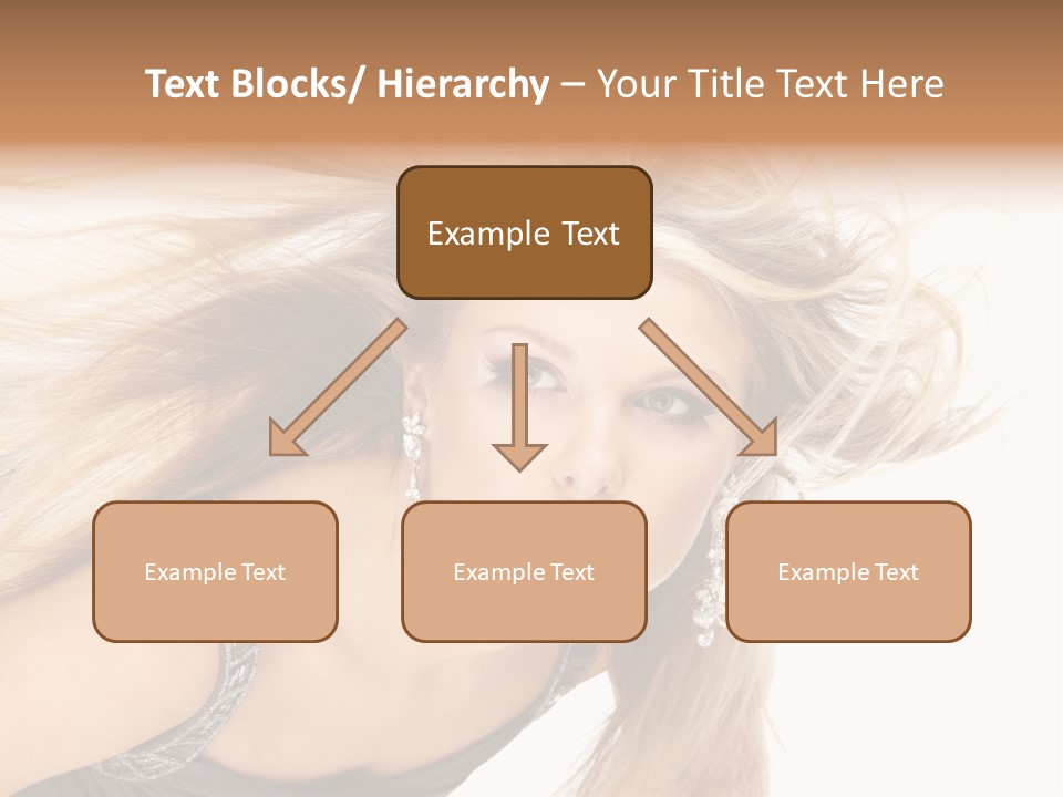 Beauty Caucasian Tousled PowerPoint Template