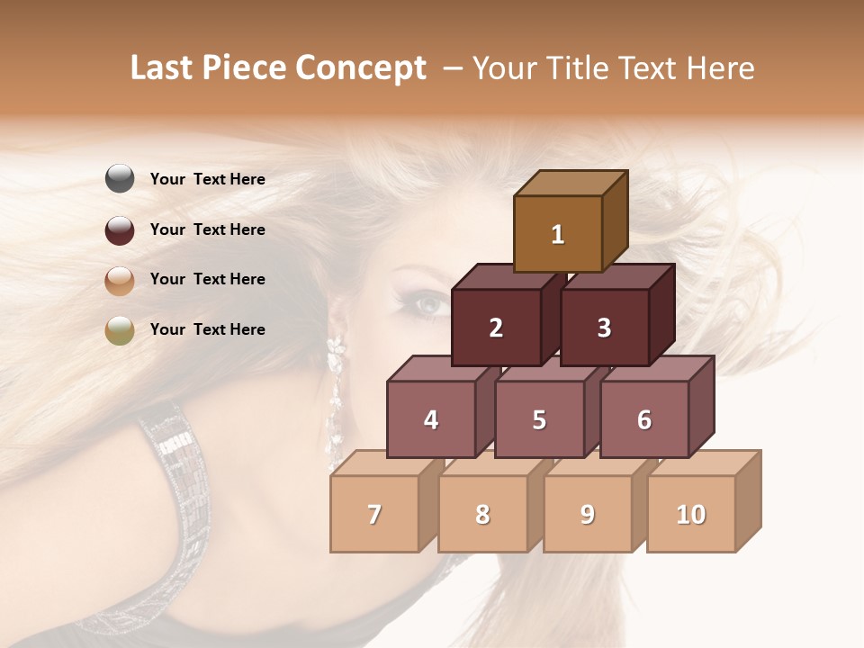 Beauty Caucasian Tousled PowerPoint Template