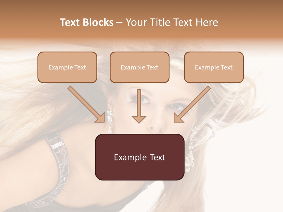 Beauty Caucasian Tousled PowerPoint Template