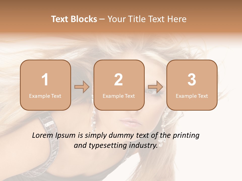 Beauty Caucasian Tousled PowerPoint Template