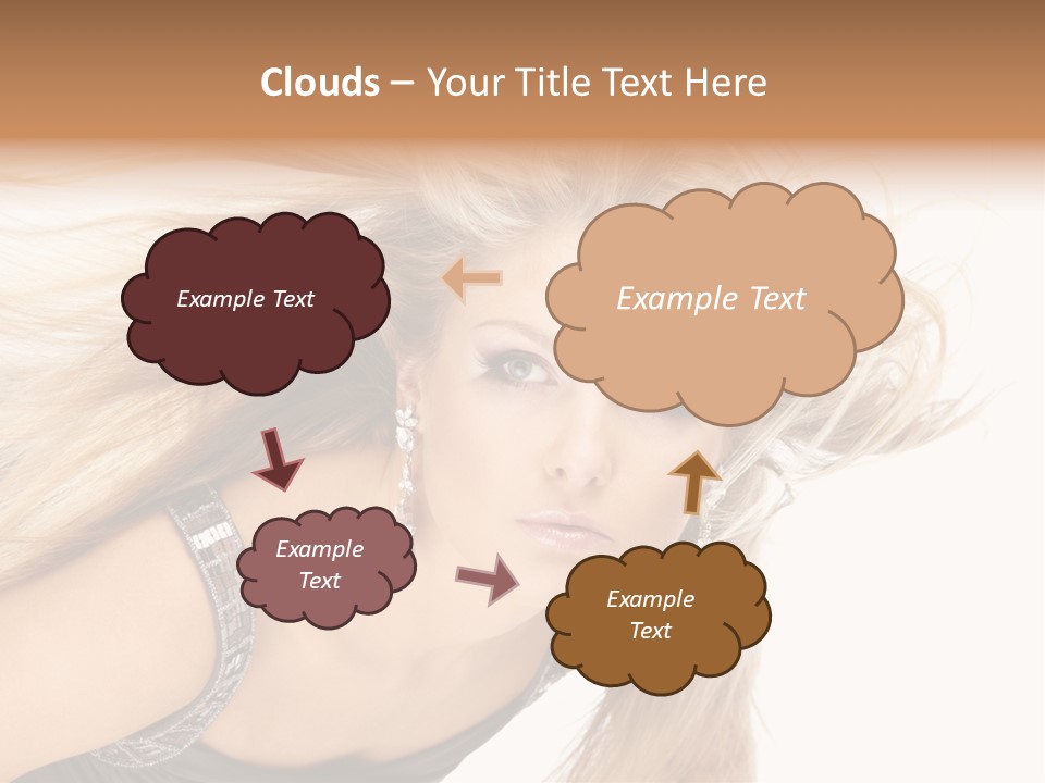 Beauty Caucasian Tousled PowerPoint Template