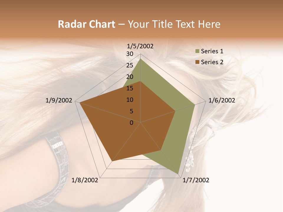 Beauty Caucasian Tousled PowerPoint Template