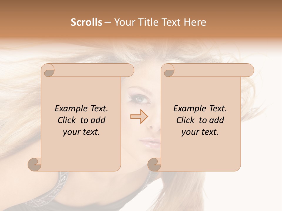 Beauty Caucasian Tousled PowerPoint Template