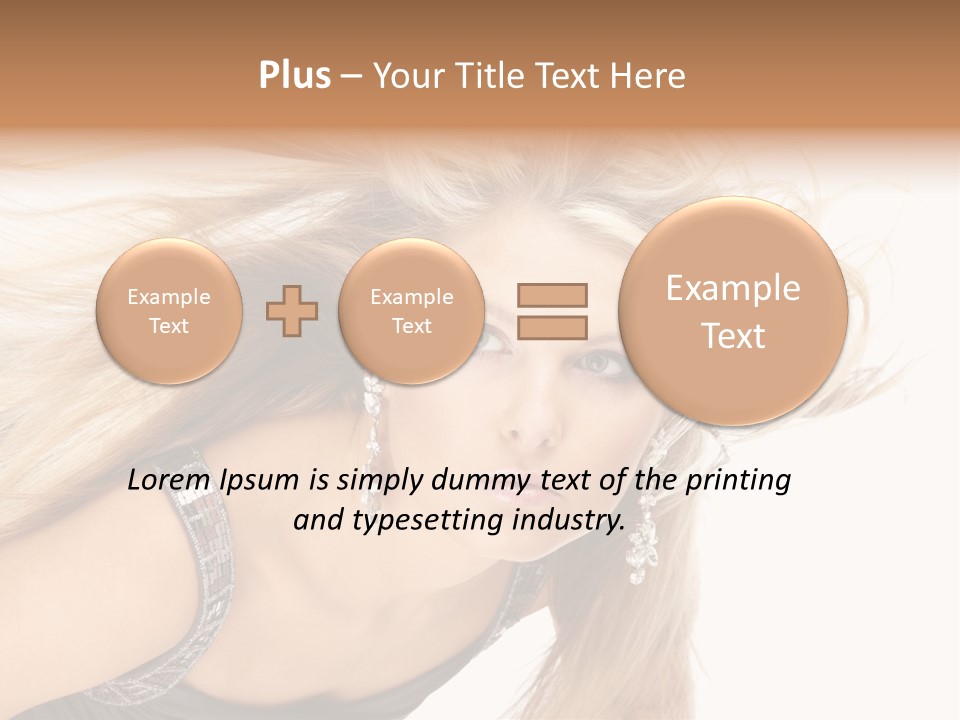 Beauty Caucasian Tousled PowerPoint Template