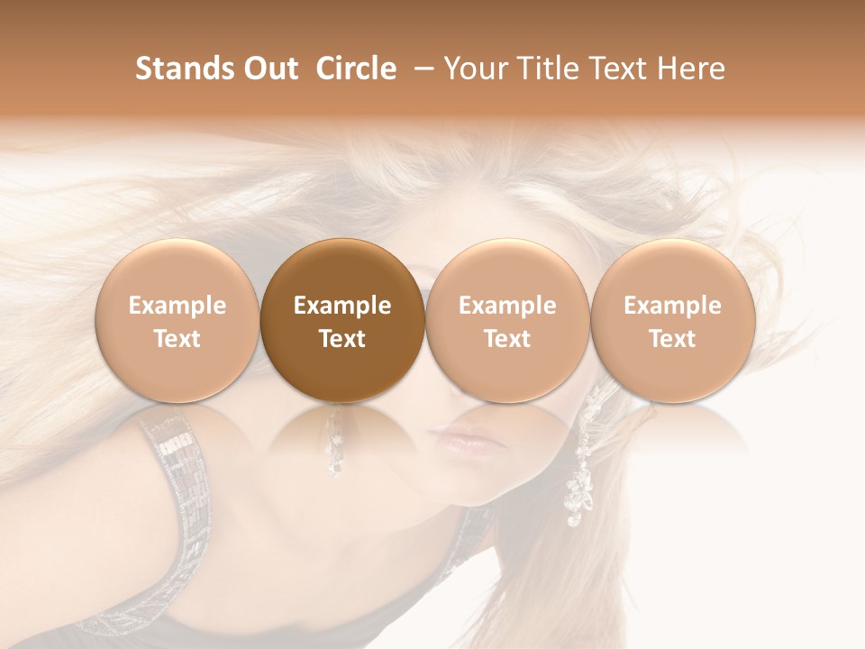 Beauty Caucasian Tousled PowerPoint Template