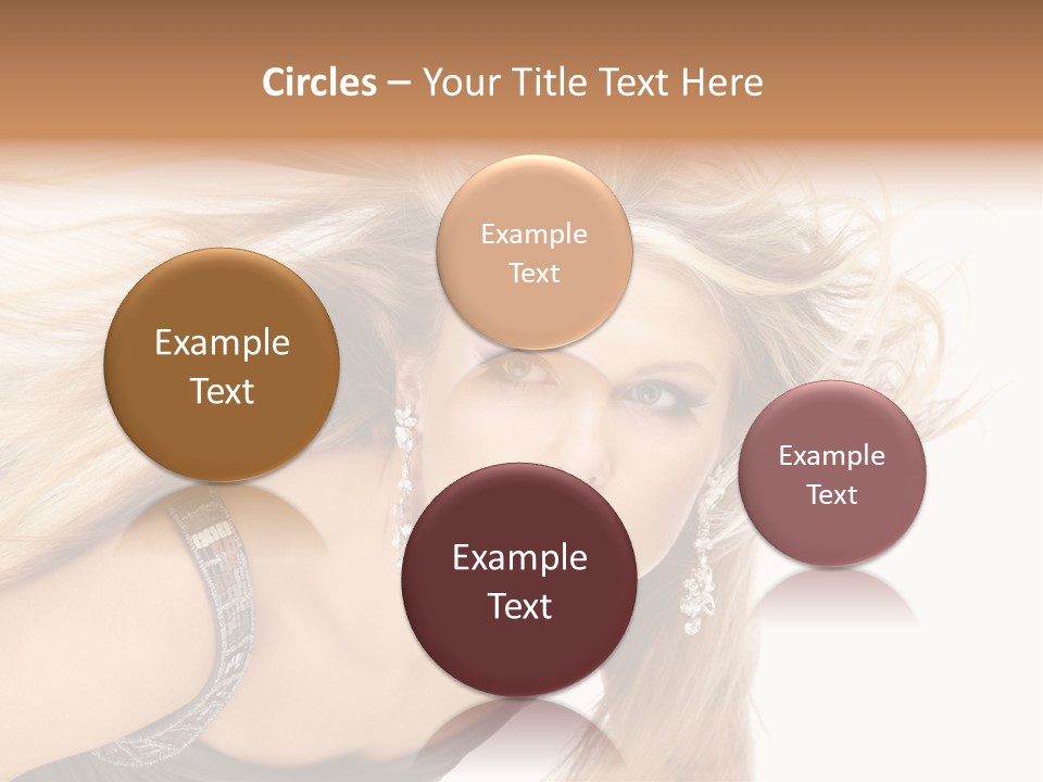 Beauty Caucasian Tousled PowerPoint Template