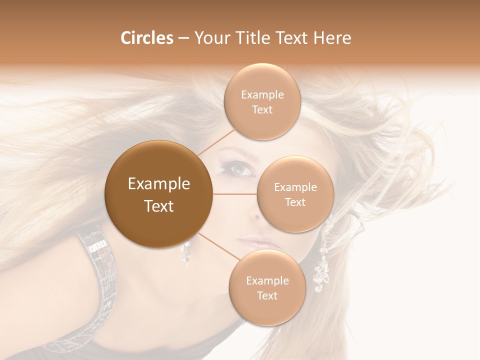 Beauty Caucasian Tousled PowerPoint Template