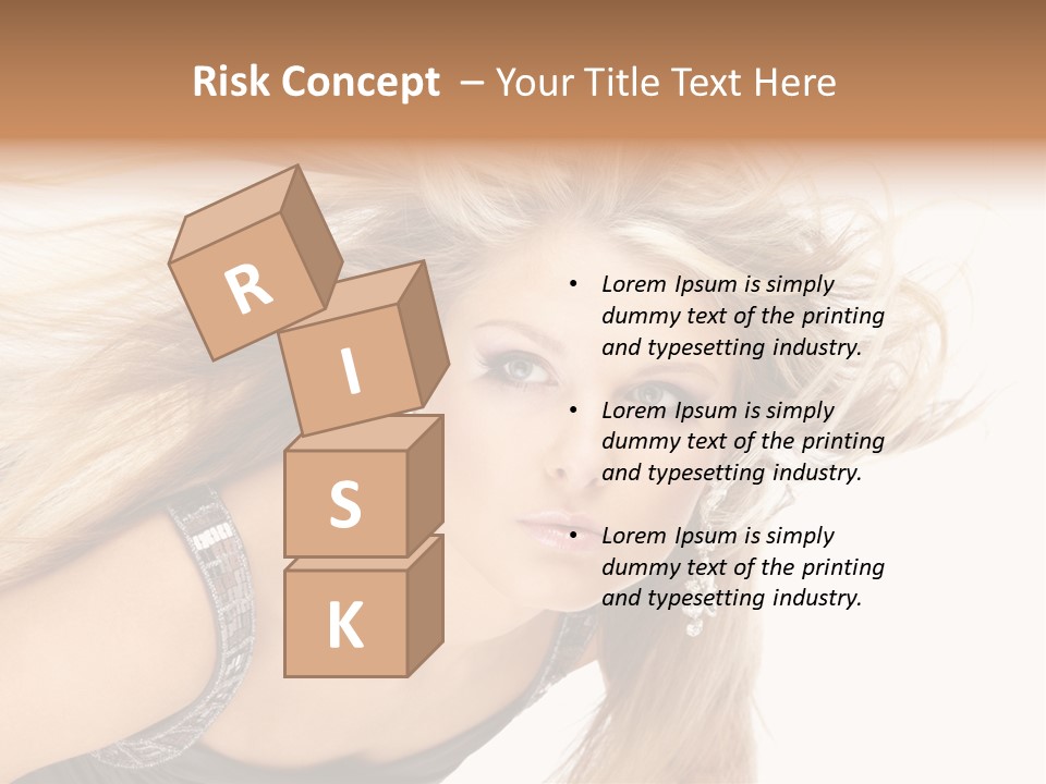 Beauty Caucasian Tousled PowerPoint Template