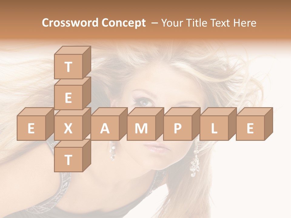 Beauty Caucasian Tousled PowerPoint Template