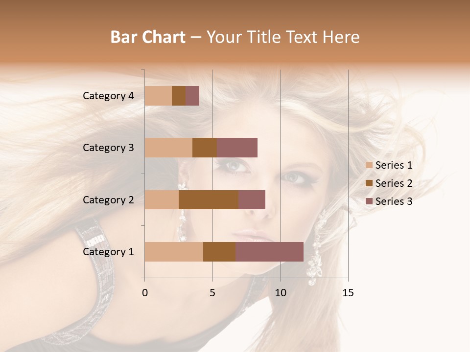 Beauty Caucasian Tousled PowerPoint Template