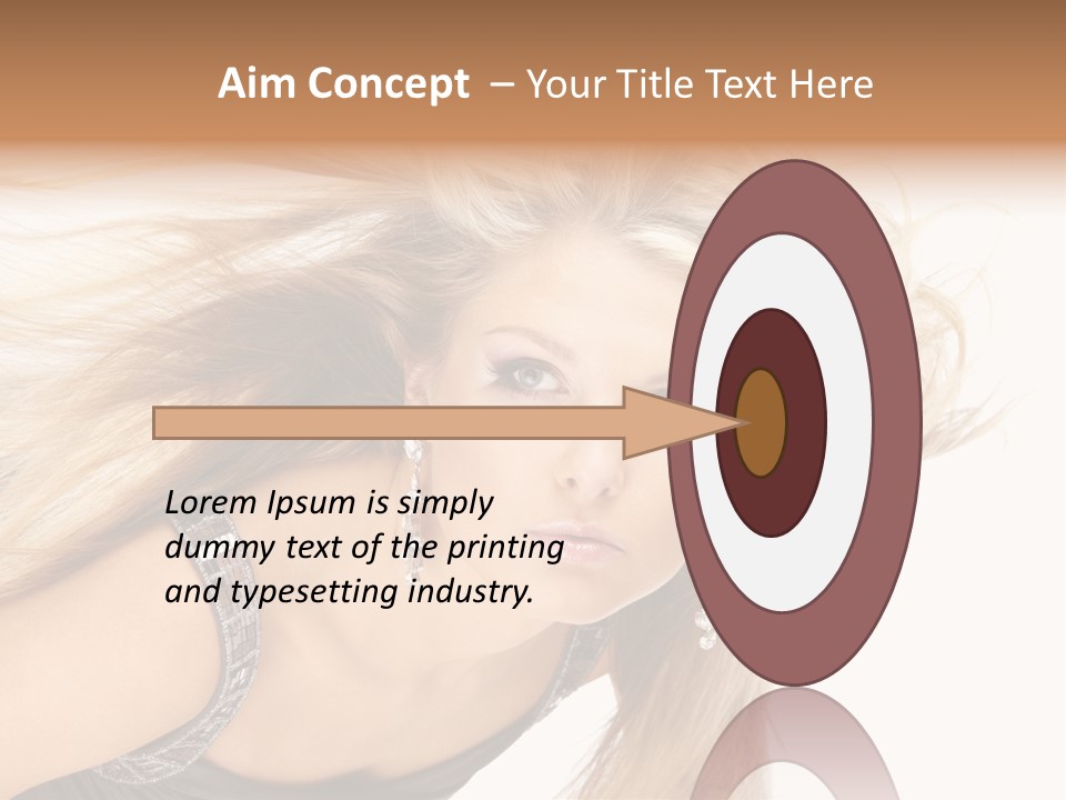 Beauty Caucasian Tousled PowerPoint Template