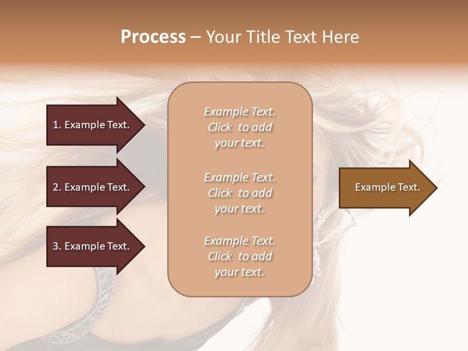 Beauty Caucasian Tousled PowerPoint Template