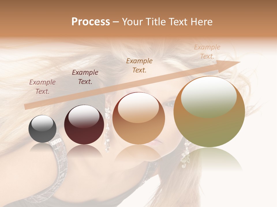Beauty Caucasian Tousled PowerPoint Template