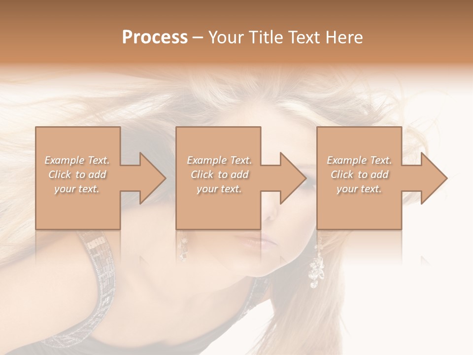 Beauty Caucasian Tousled PowerPoint Template