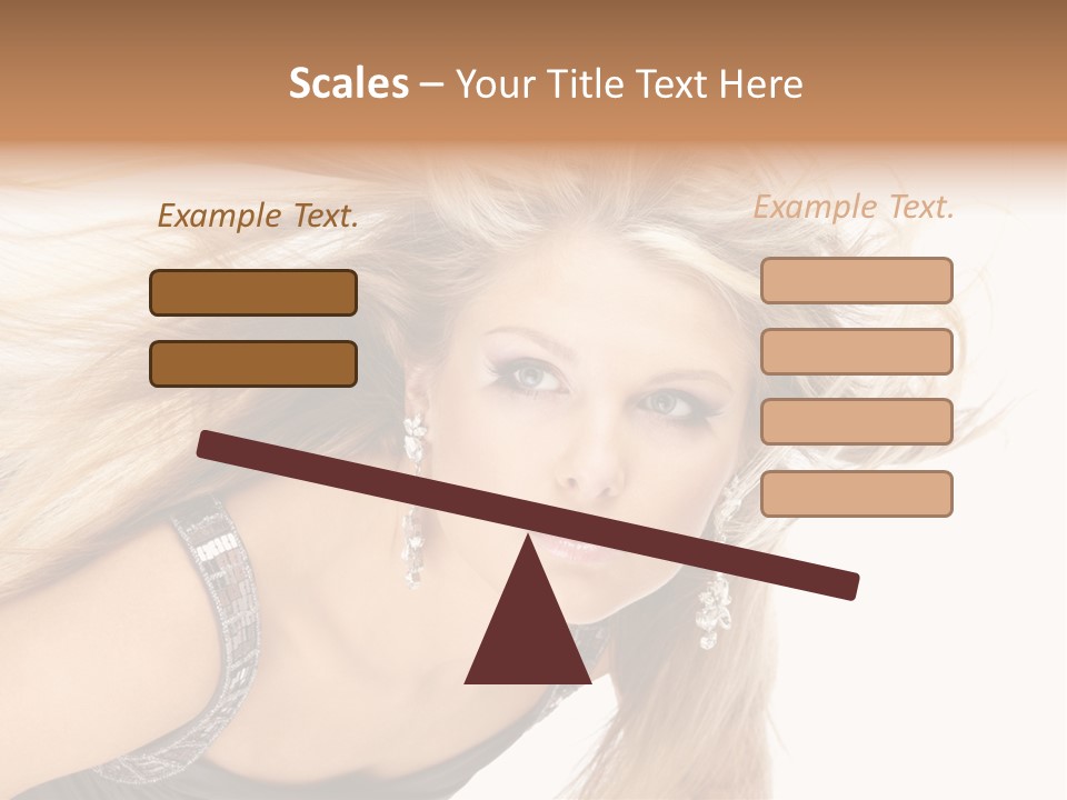 Beauty Caucasian Tousled PowerPoint Template