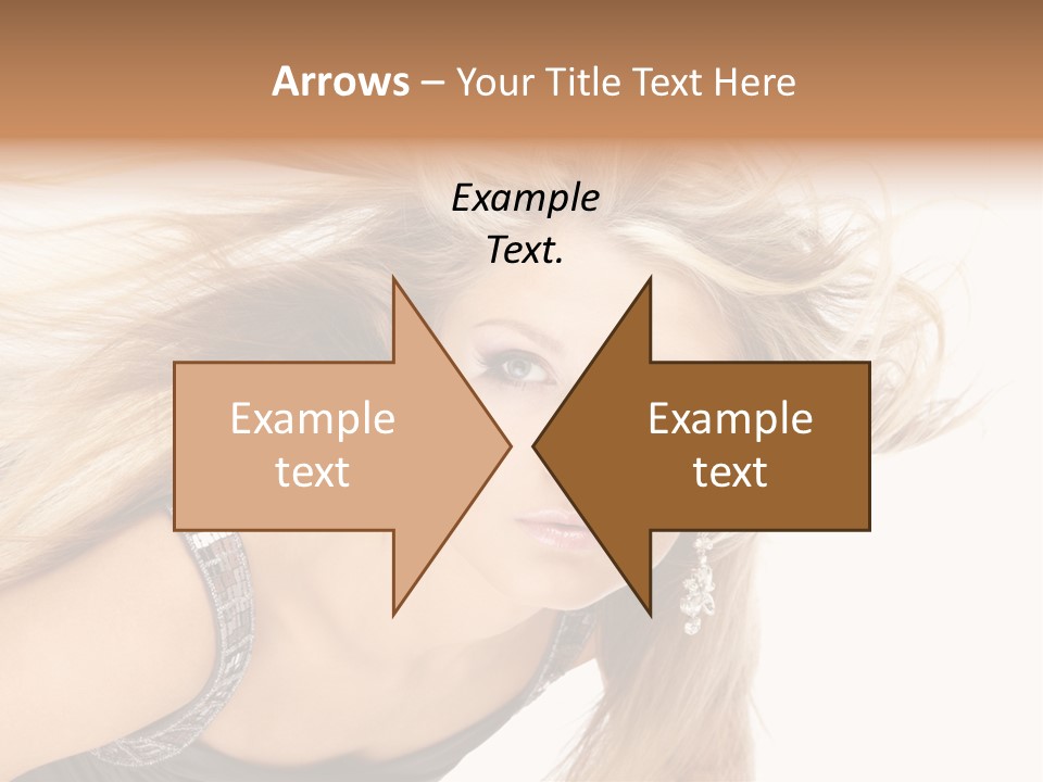 Beauty Caucasian Tousled PowerPoint Template