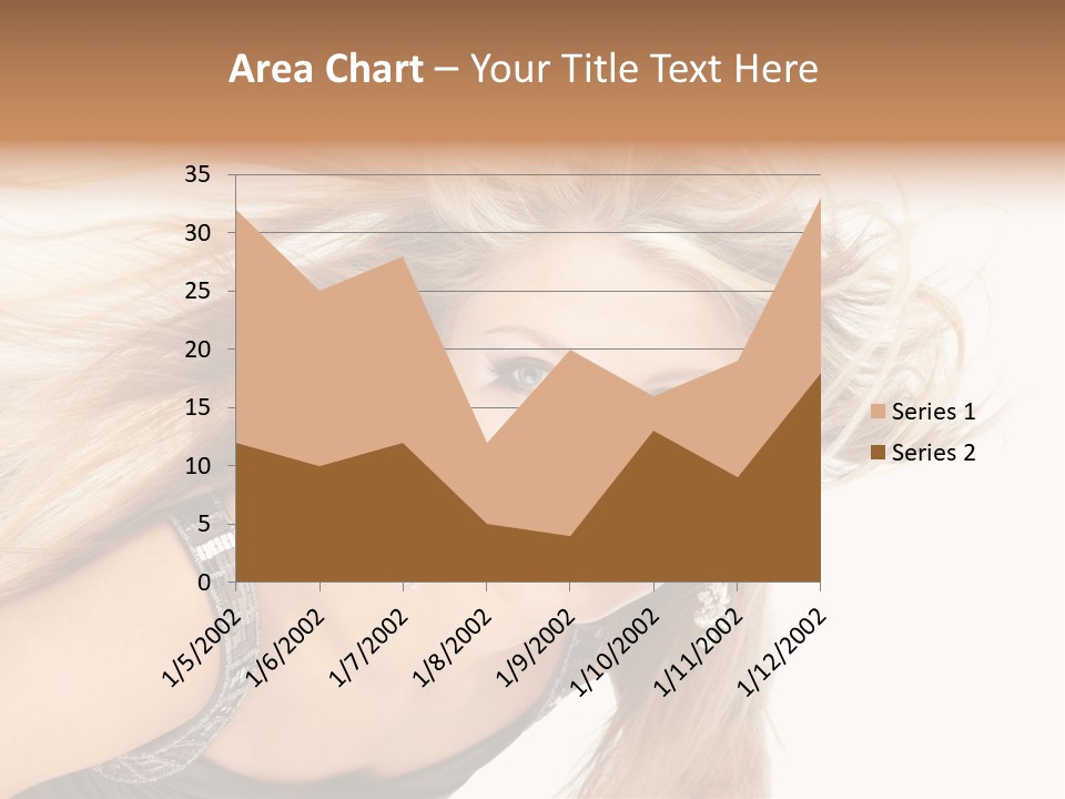 Beauty Caucasian Tousled PowerPoint Template