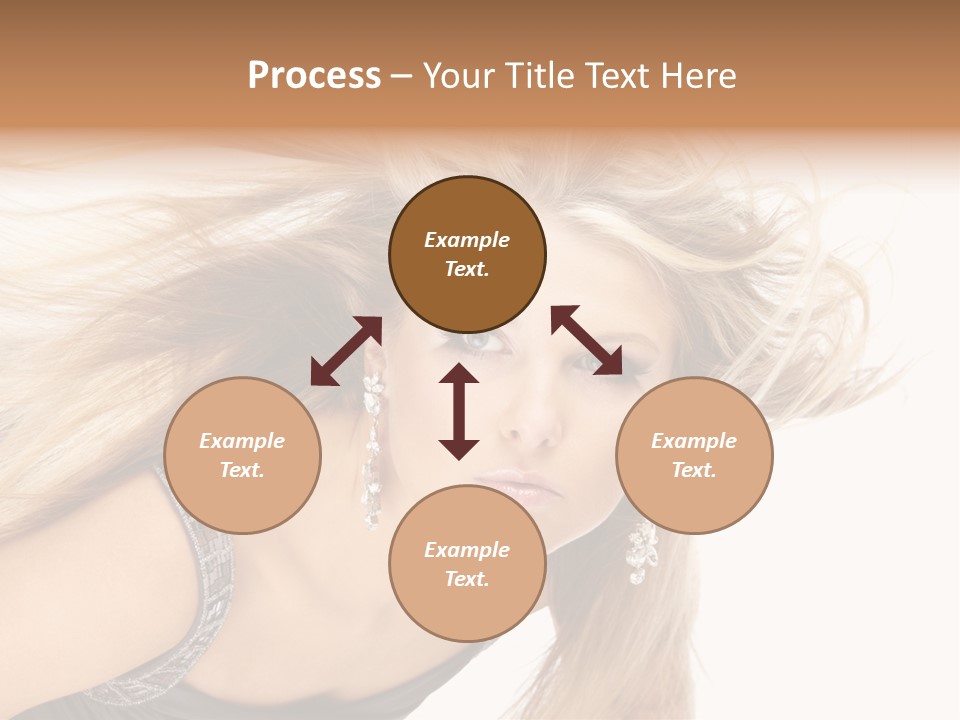Beauty Caucasian Tousled PowerPoint Template