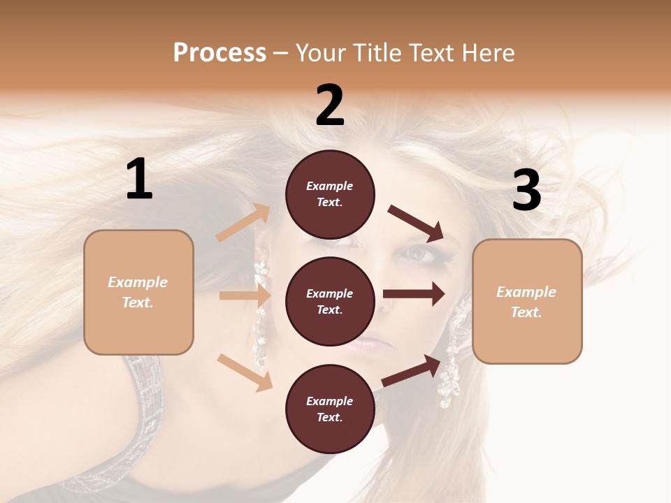 Beauty Caucasian Tousled PowerPoint Template