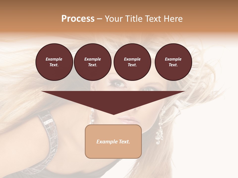 Beauty Caucasian Tousled PowerPoint Template