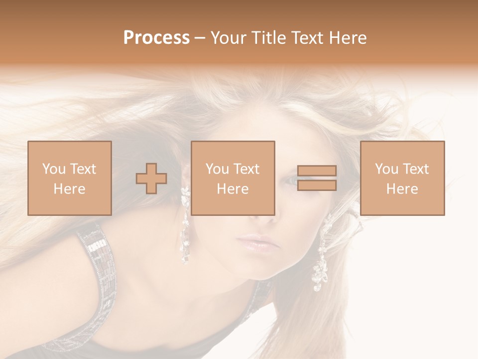 Beauty Caucasian Tousled PowerPoint Template