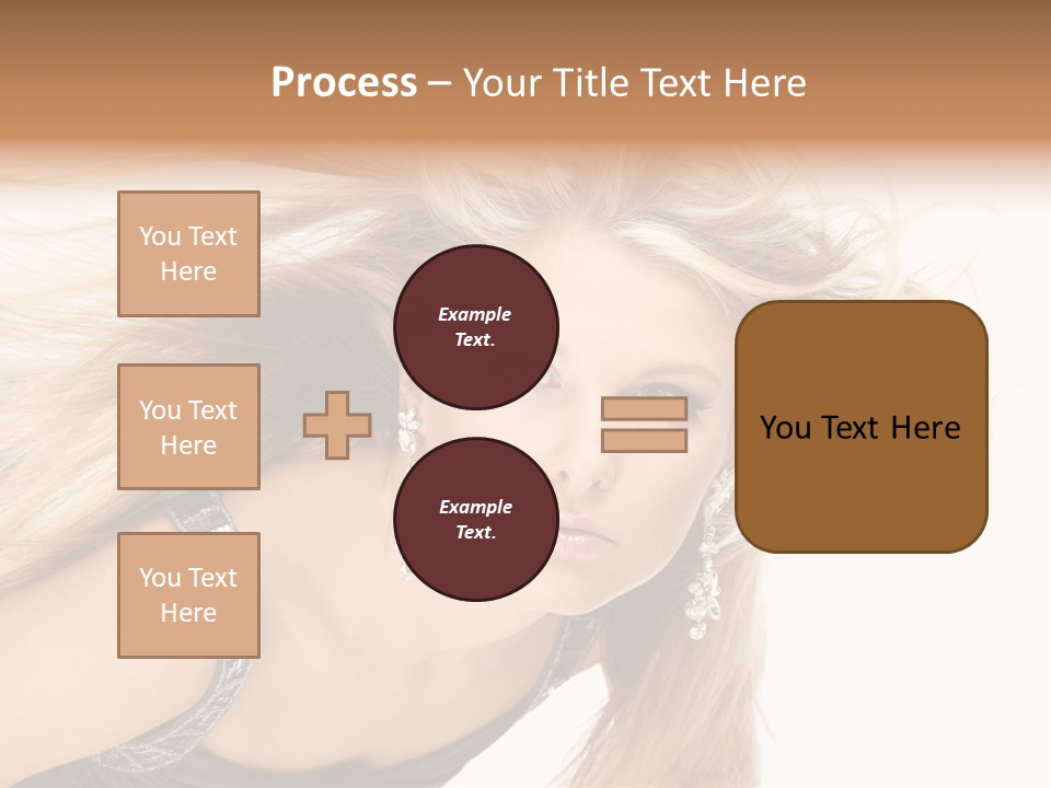 Beauty Caucasian Tousled PowerPoint Template