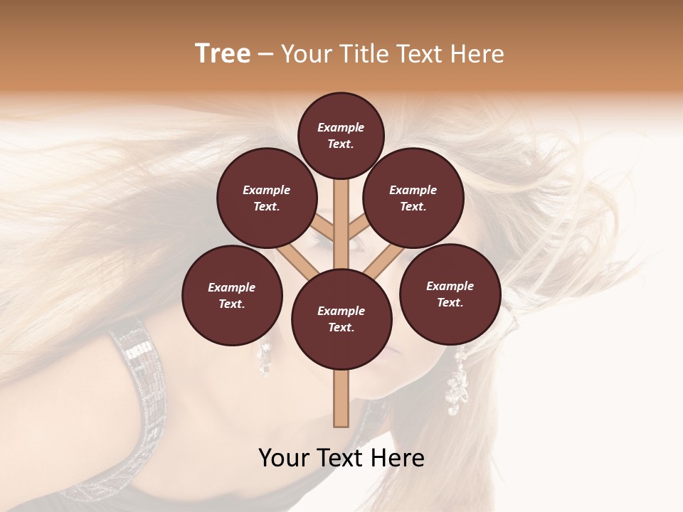 Beauty Caucasian Tousled PowerPoint Template