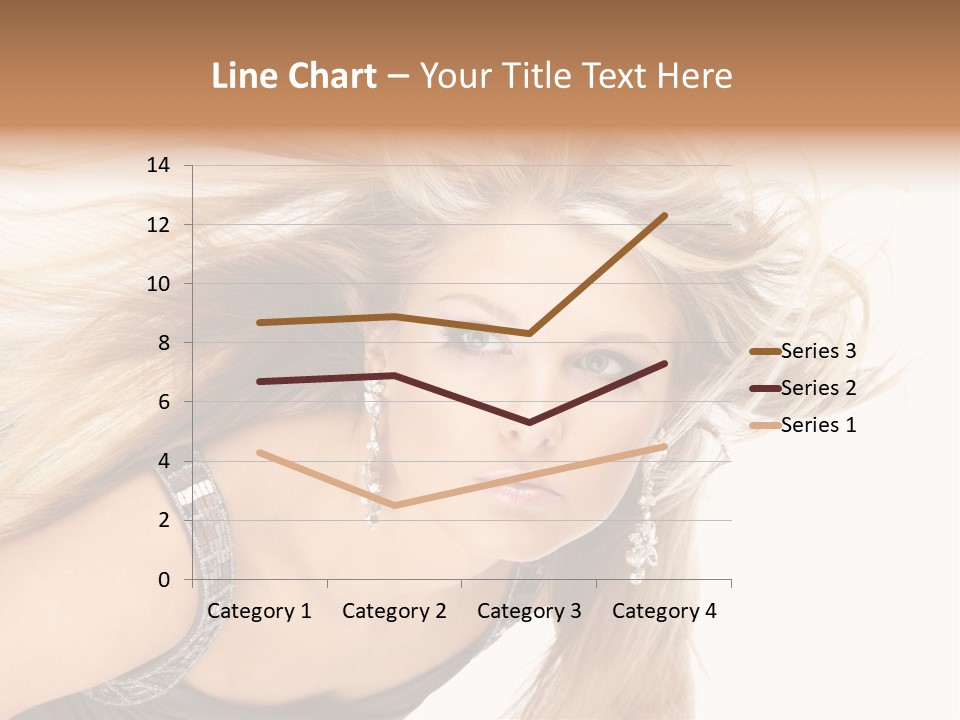 Beauty Caucasian Tousled PowerPoint Template