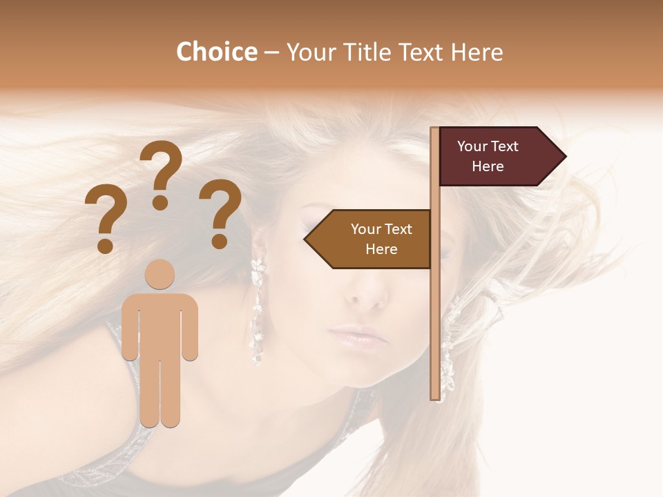 Beauty Caucasian Tousled PowerPoint Template