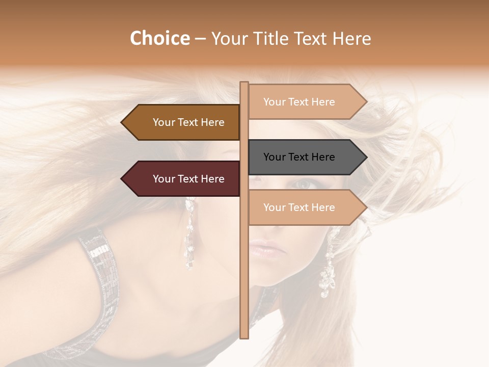 Beauty Caucasian Tousled PowerPoint Template