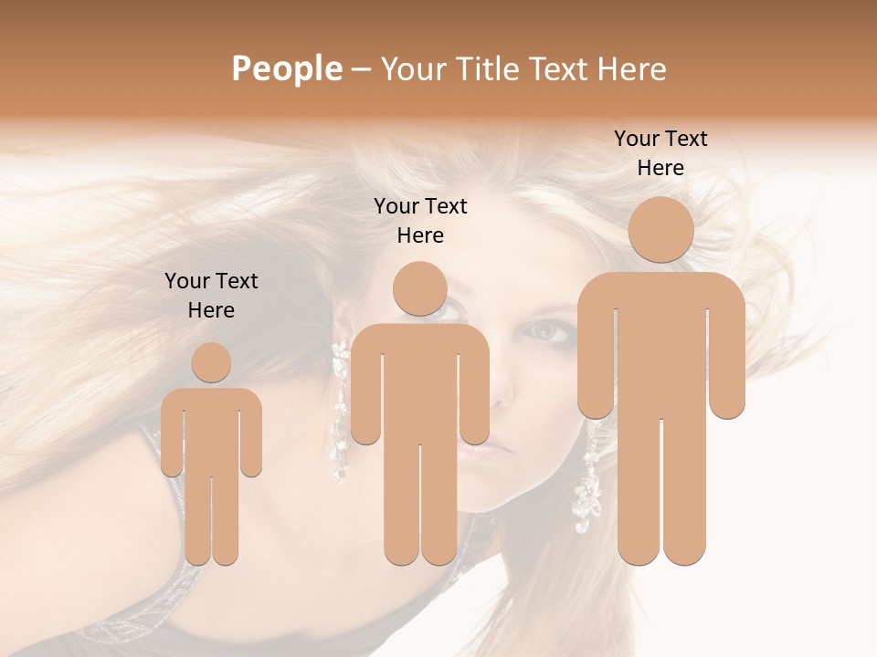 Beauty Caucasian Tousled PowerPoint Template