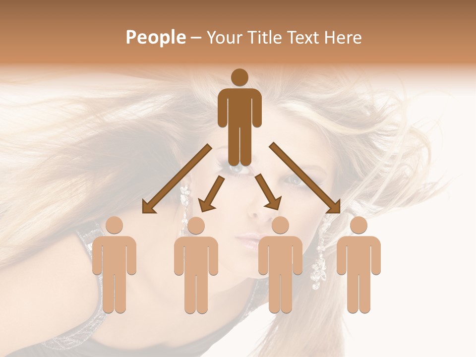 Beauty Caucasian Tousled PowerPoint Template