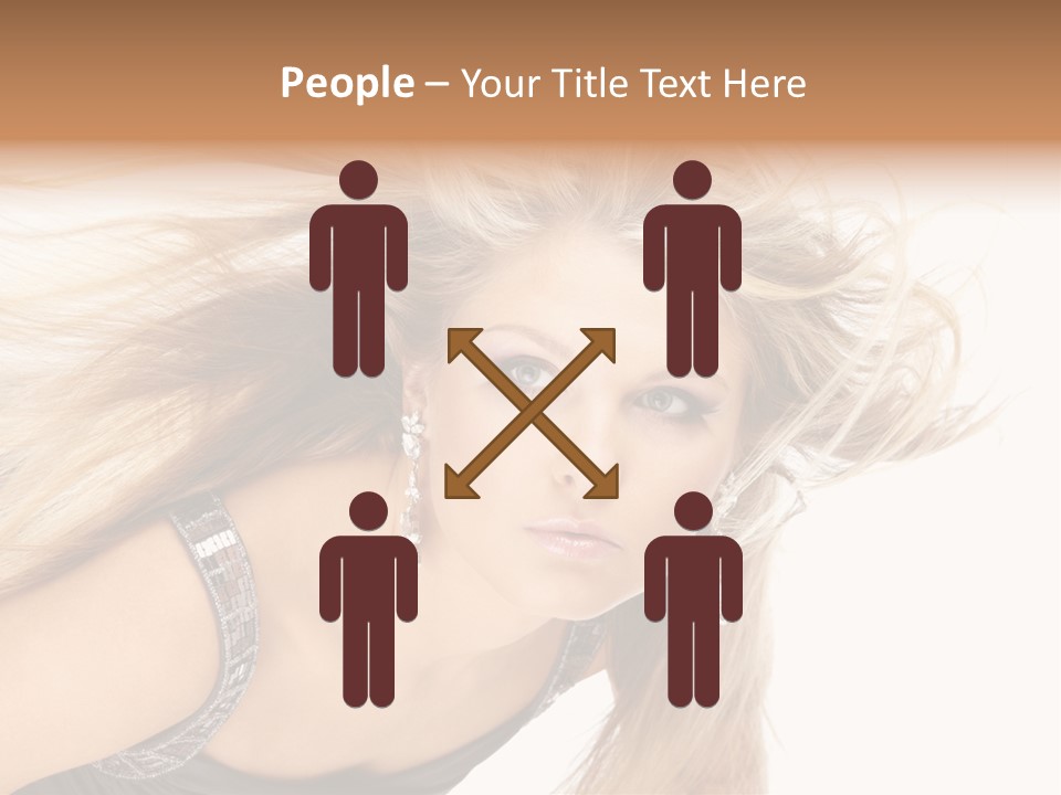 Beauty Caucasian Tousled PowerPoint Template