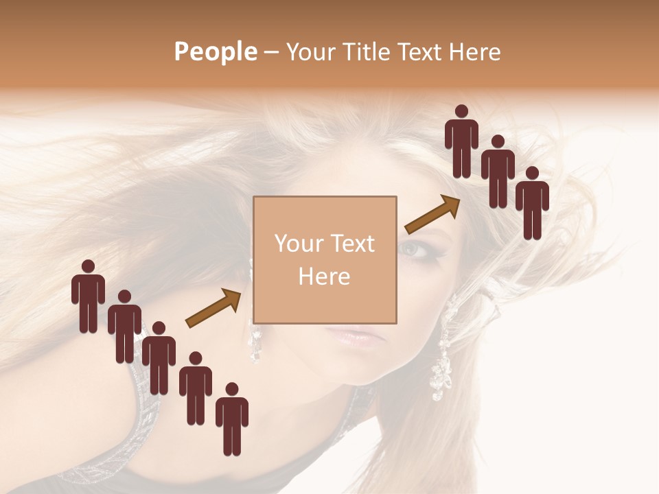 Beauty Caucasian Tousled PowerPoint Template