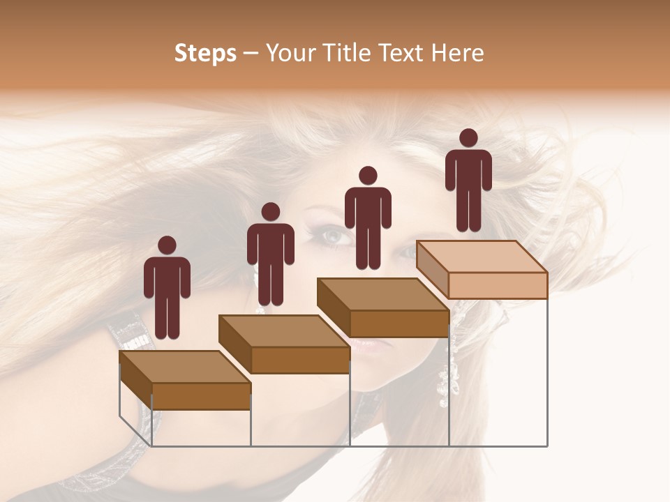 Beauty Caucasian Tousled PowerPoint Template