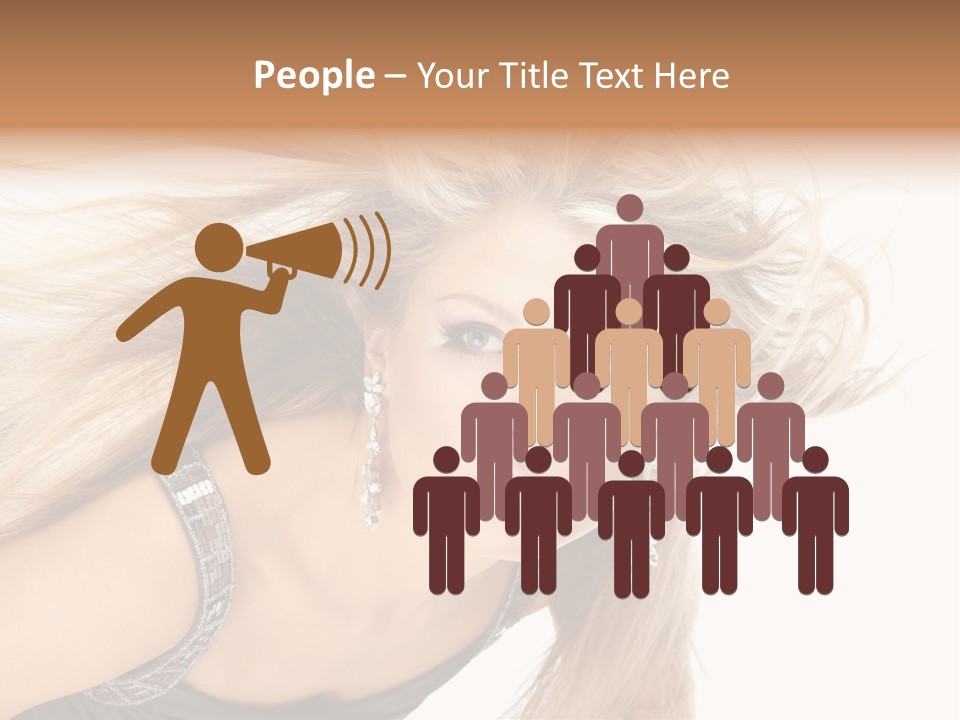 Beauty Caucasian Tousled PowerPoint Template