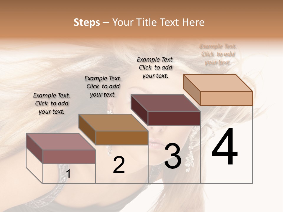 Beauty Caucasian Tousled PowerPoint Template