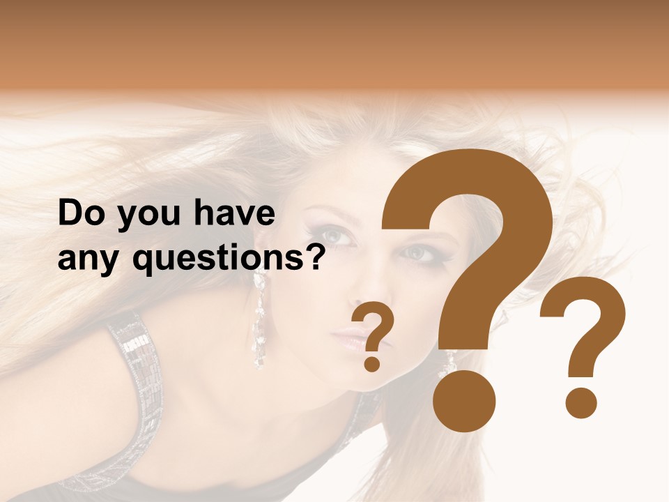 Beauty Caucasian Tousled PowerPoint Template