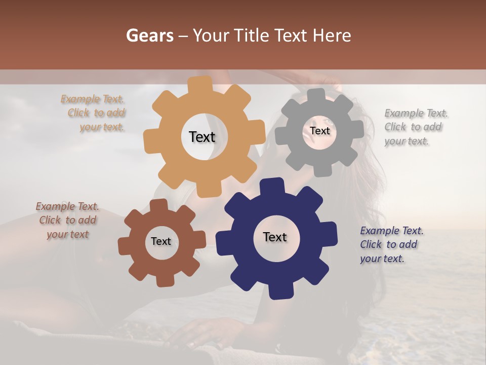 Summer Body Caucasian PowerPoint Template