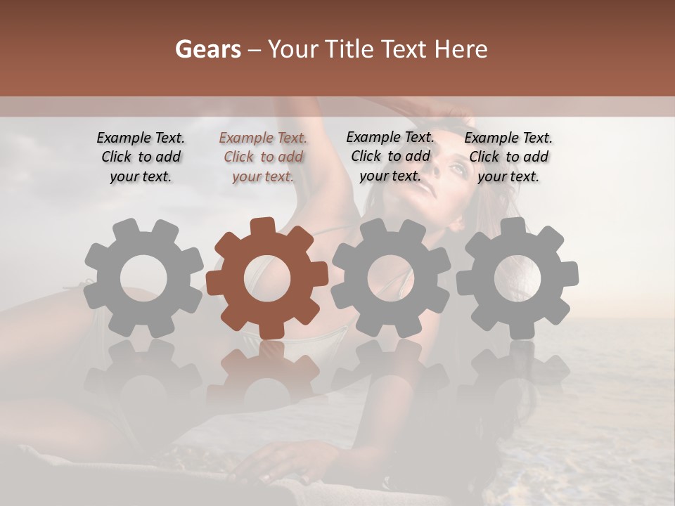 Summer Body Caucasian PowerPoint Template