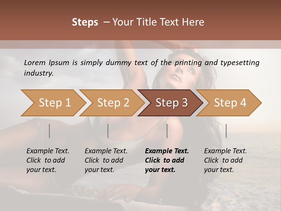 Summer Body Caucasian PowerPoint Template