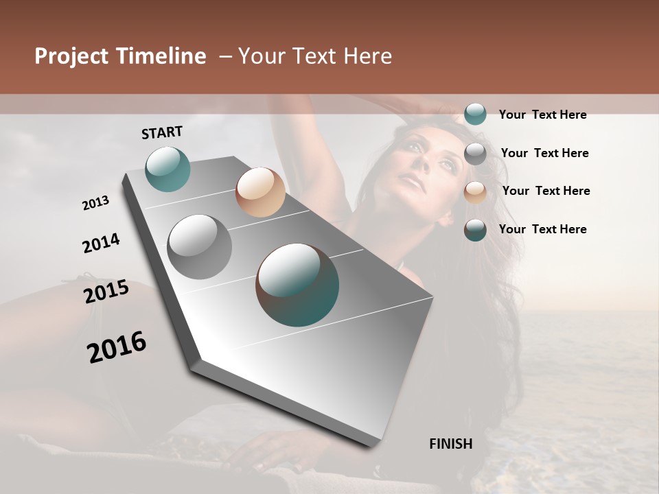 Summer Body Caucasian PowerPoint Template