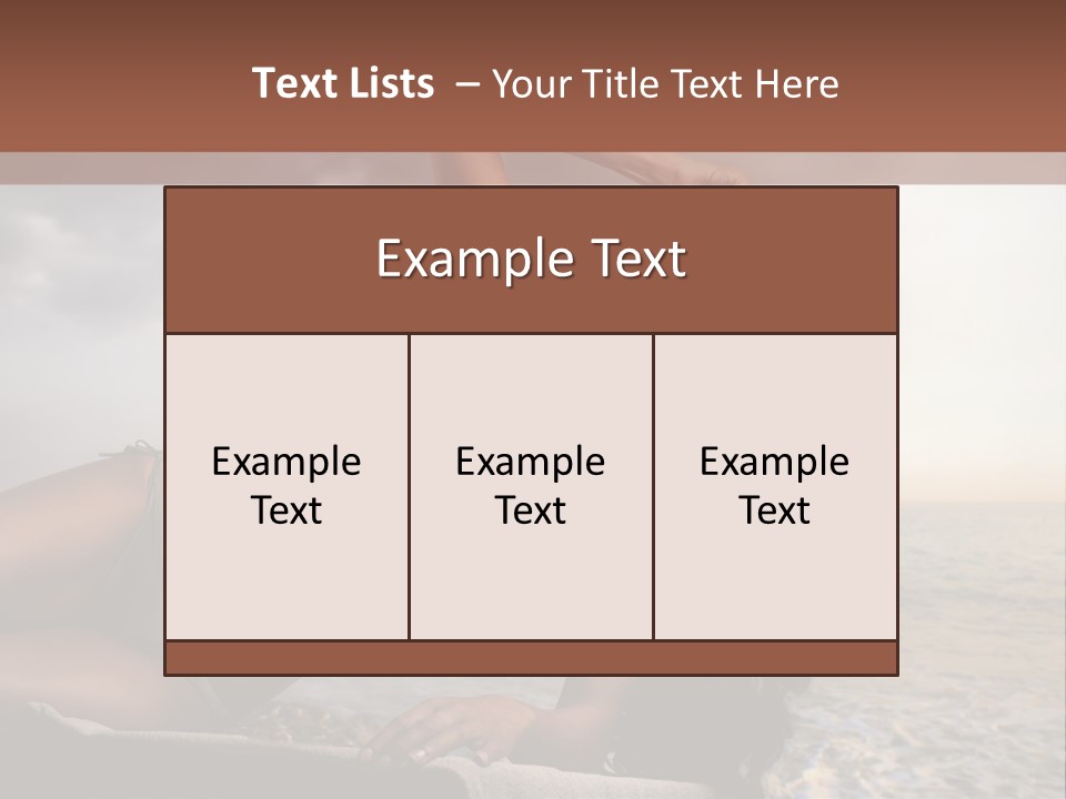 Summer Body Caucasian PowerPoint Template